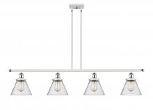 Innovations Lighting 916-4I-WPC-G44 - Cone - 4 Light - 48 inch - White Polished Chrome - Stem Hung - Island Light