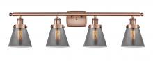 Innovations Lighting 916-4W-AC-G63 - Cone - 4 Light - 36 inch - Antique Copper - Bath Vanity Light