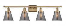 Innovations Lighting 916-4W-BB-G63 - Cone - 4 Light - 36 inch - Brushed Brass - Bath Vanity Light