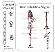 Innovations Lighting CK-1-PN - Chain Conversion Kit - 12 inch - Polished Nickel