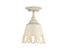 Golden 0883-SF AI - Eloise 1-Light Semi-Flush in Antique Ivory