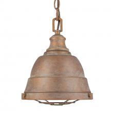 Golden 7312-S CP - Bartlett Small Pendant in Copper Patina