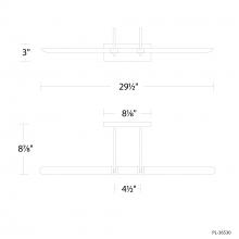 Modern Forms US Online PL-36530-30-BK - Ansel Picture Light