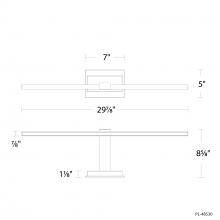 Modern Forms US Online PL-48530-40-BK - Inlet Picture Light