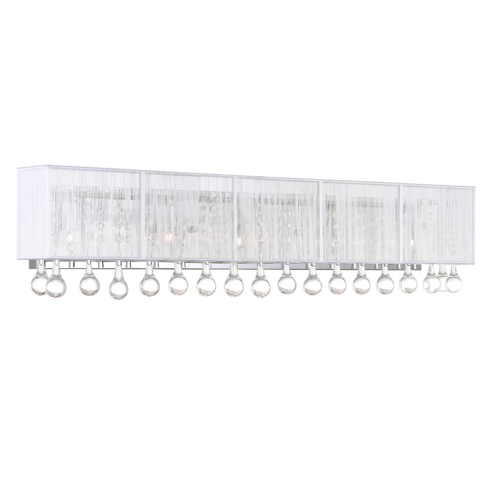 Water Drop 5 Light Vanity Light With Chrome Finish