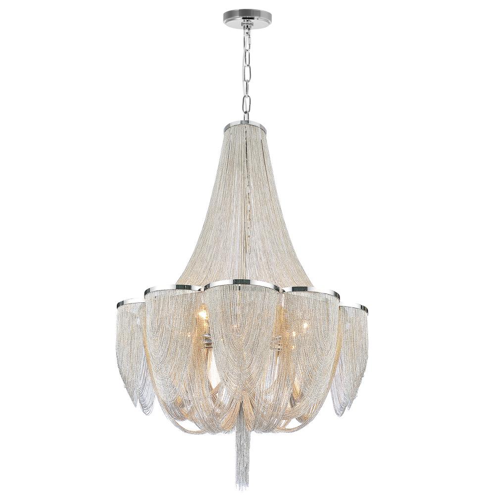 Taylor 18 Light Down Chandelier With Chrome Finish