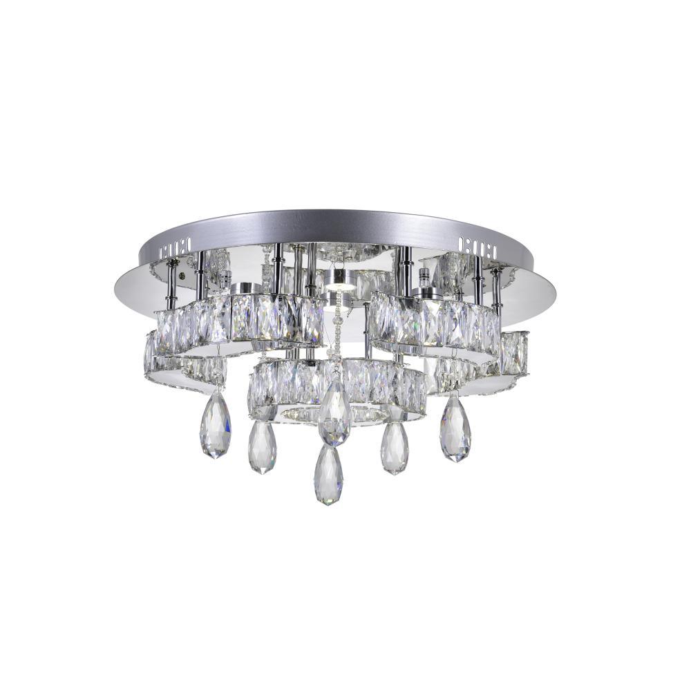 Cascata LED Flush Mount With Chrome Finish