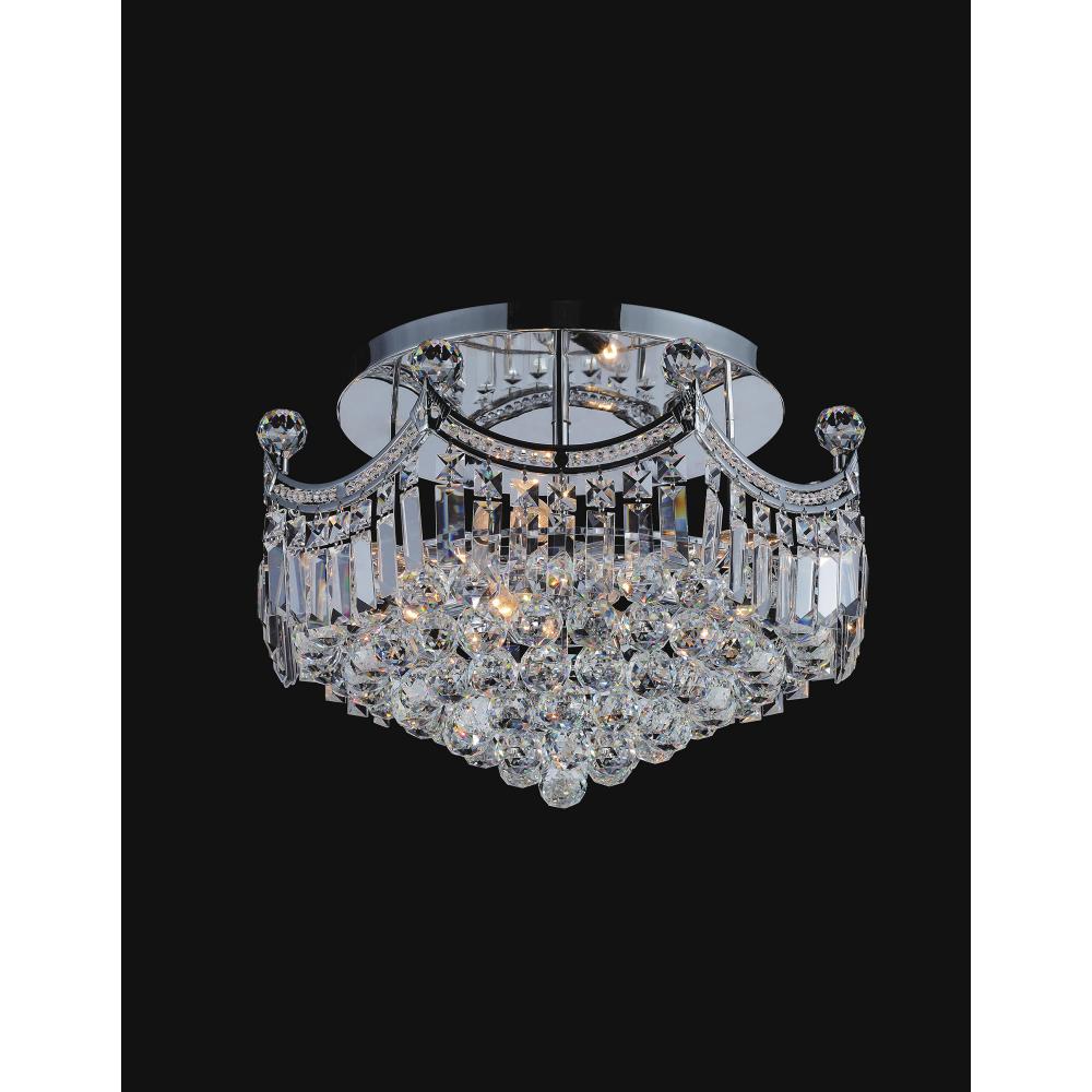 Amanda 8 Light Flush Mount With Chrome Finish