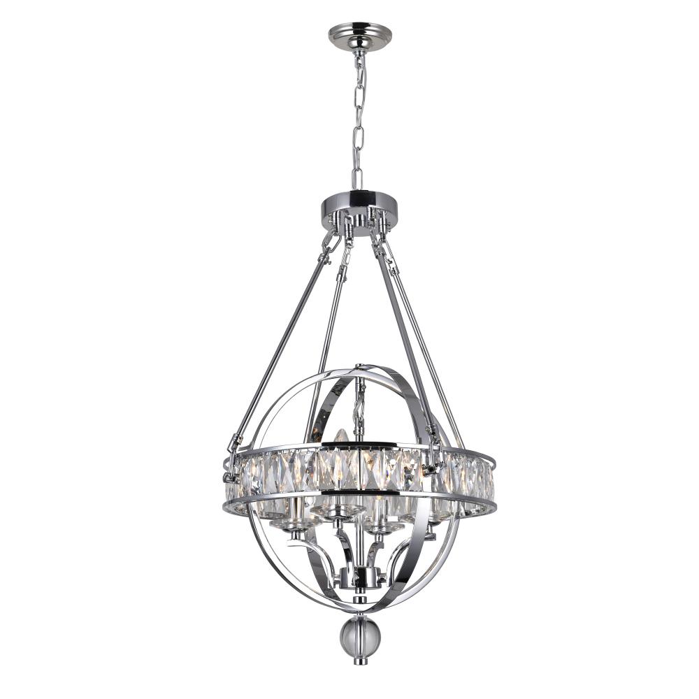 Arkansas 4 Light Chandelier With Chrome Finish