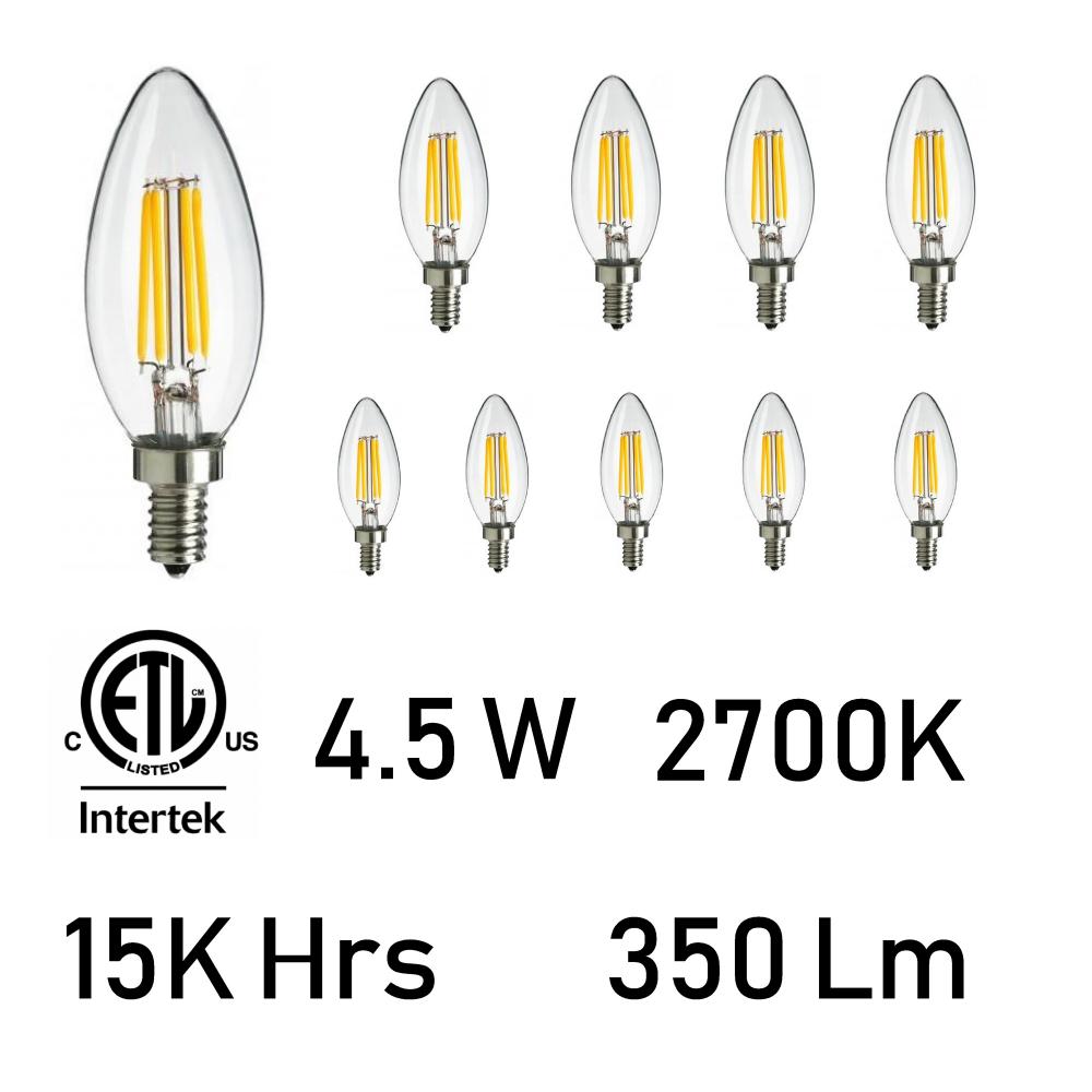 4.5 Watt E12 LED Bulb 2700K (Set of 10)