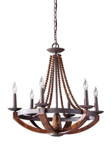 Generation Lighting F2749/6RI/BWD - Adan Medium Chandelier