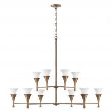 Capital 455701ML - 10-Light Two-Tier Chandelier in Mystic Luster with Soft White Glass