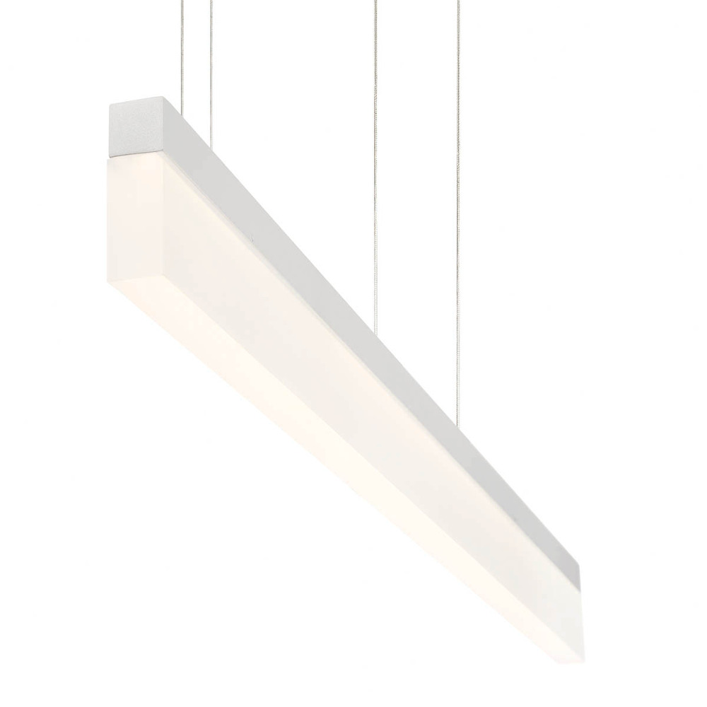 Tunnel, LED Pendant, Sm, Linr, Wht