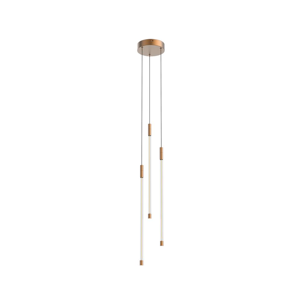 Motif 21-in Brushed Gold LED Multi Pendant