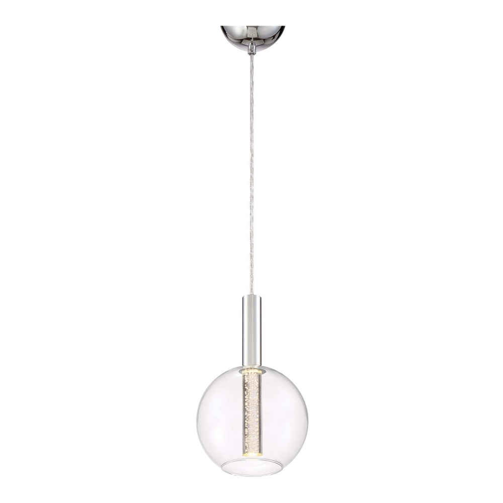 LED 7" Clear Globe Glass Shade Mini Pendant