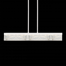 ZEEV Lighting PL11502-LED-43-MW - LED 3CCT 43" Thick Engraved Crystals Matte White Linear Pendant