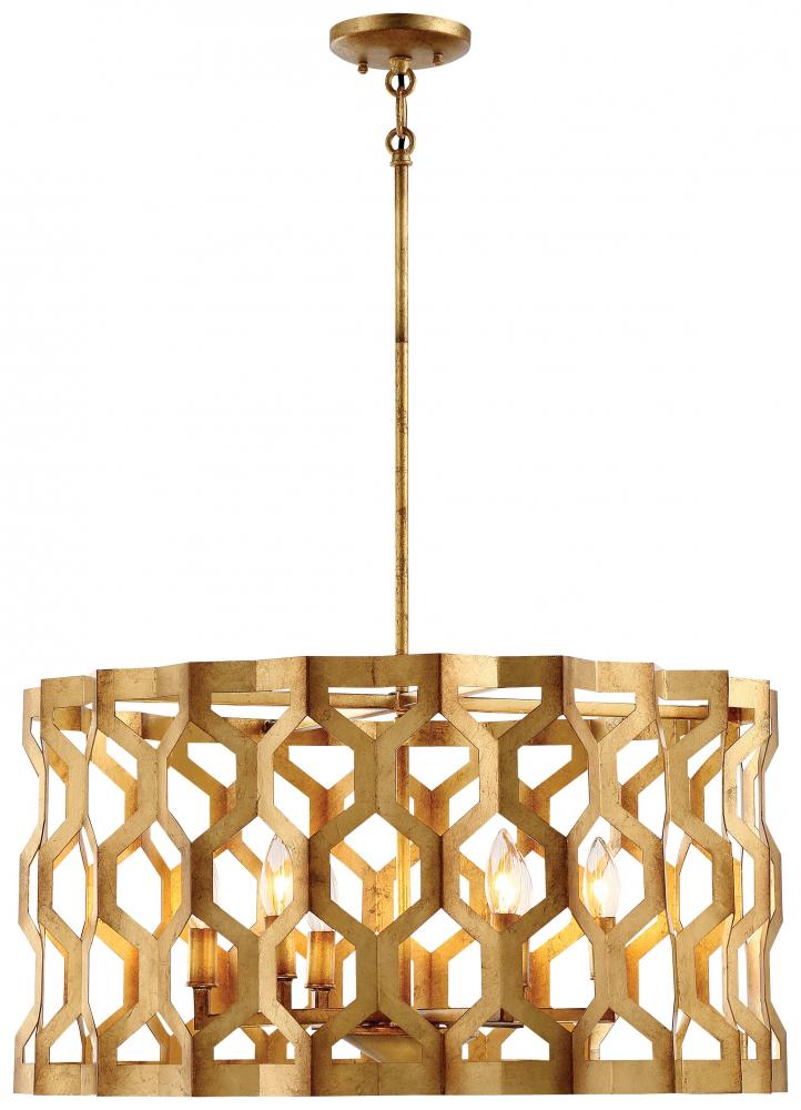 6 LIGHT PENDANT (CONVERTIBLE TO SEMI-FLUSH)