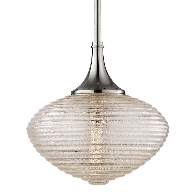 1 LIGHT PENDANT W/ BRASS MESH