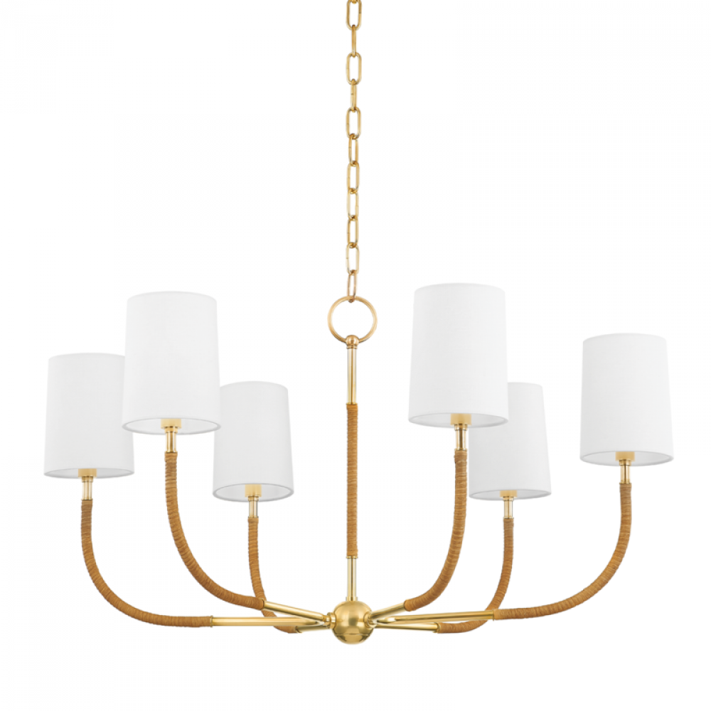 6 LIGHT WEBSON 34" CHANDELIER