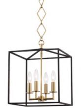 Hudson Valley BKO150-AGB/BK - 4 LIGHT PENDANT