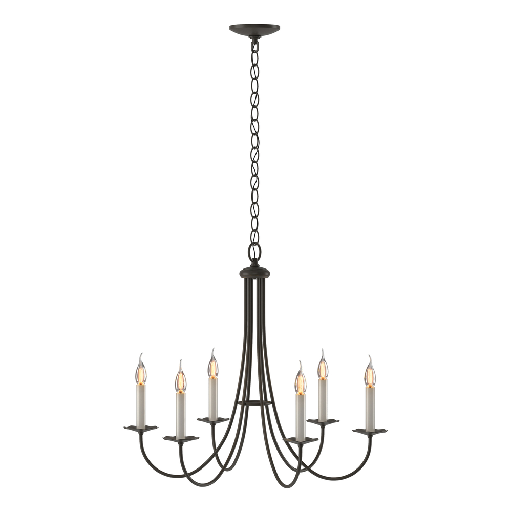 Simple Sweep 6 Arm Chandelier