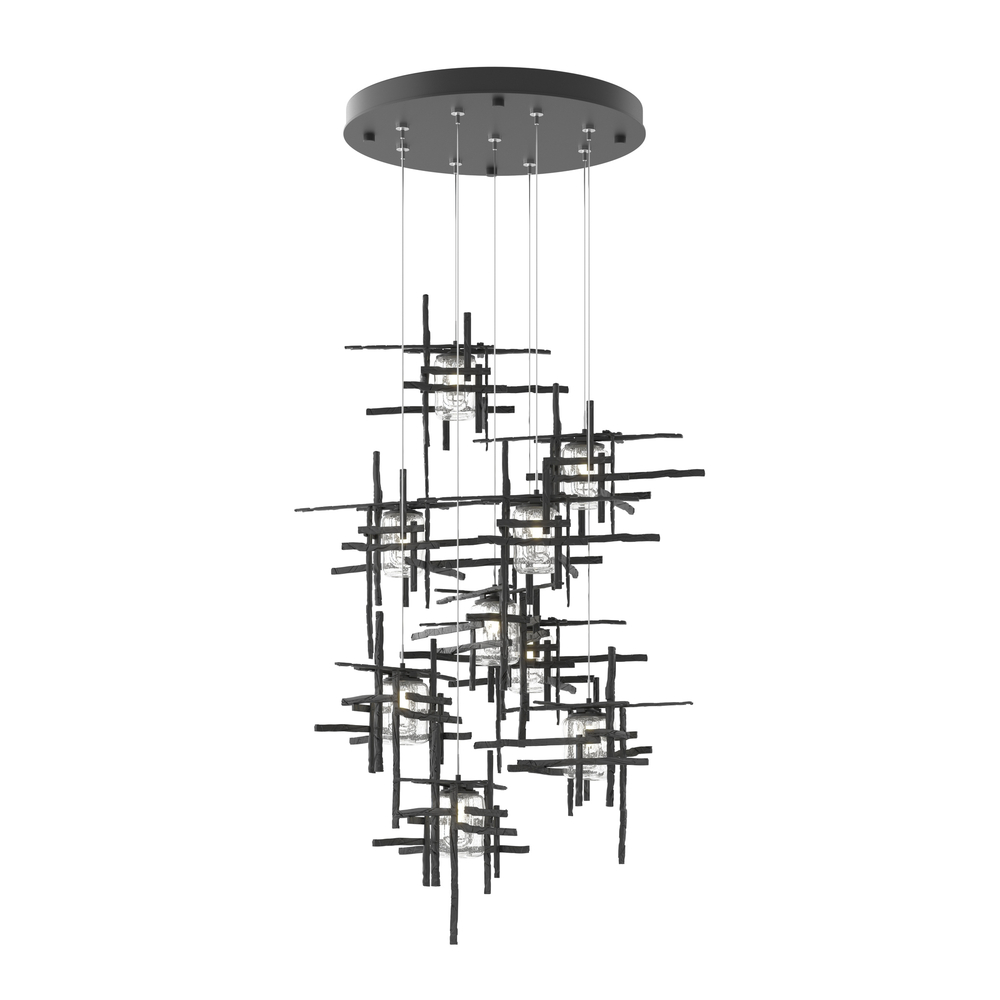 Tura 9-Light Seeded Glass Pendant