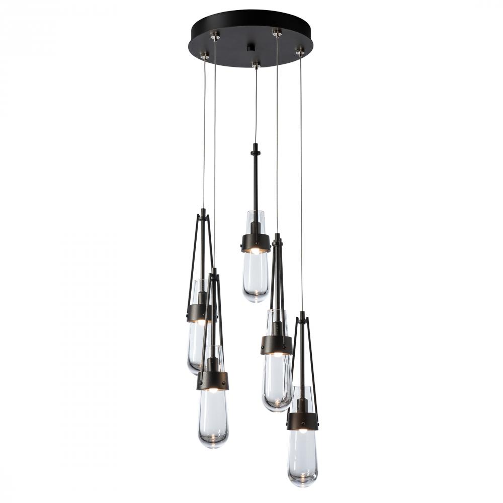 Link 5-Light Clear Glass Pendant