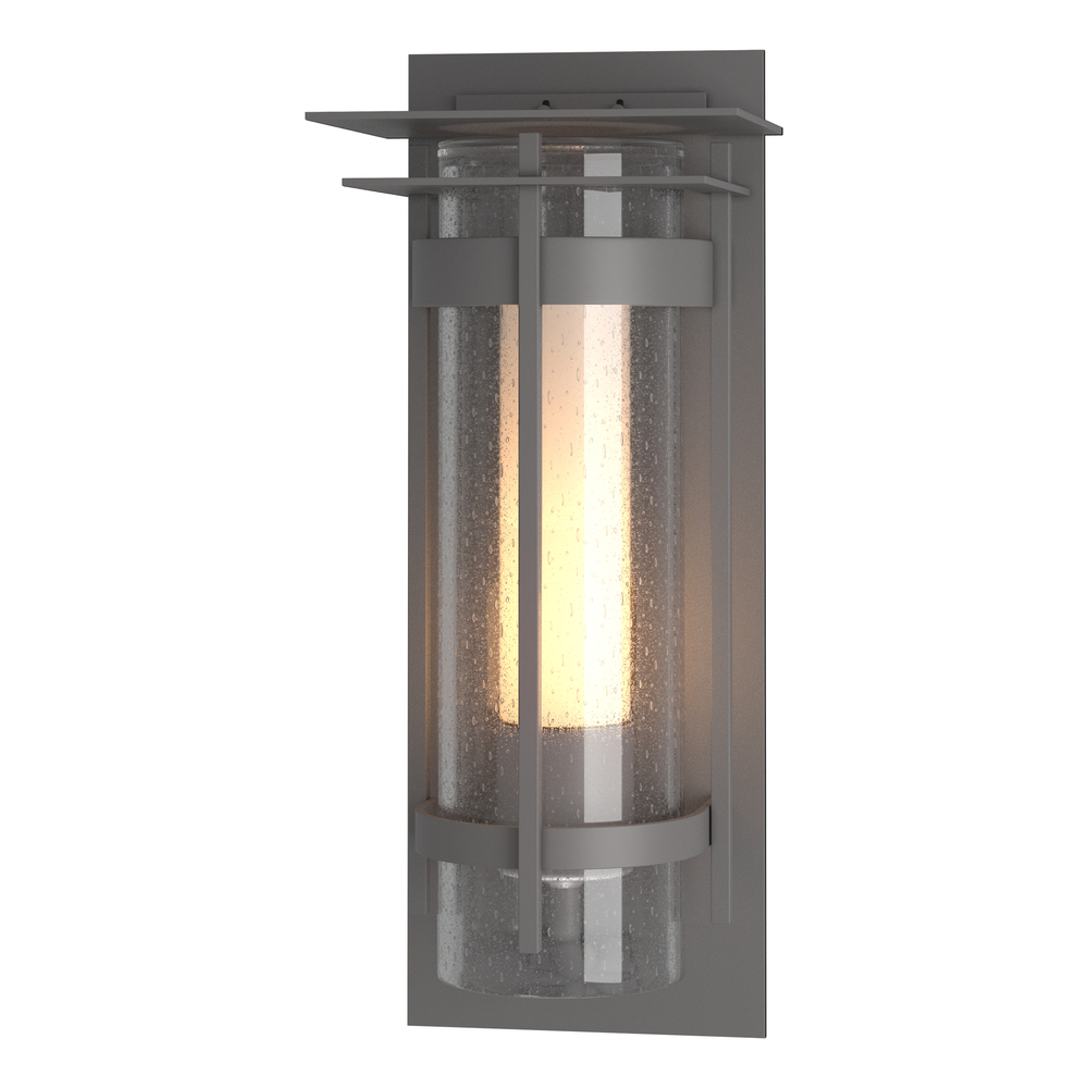 Torch with Top Plate Outdoor Sconce