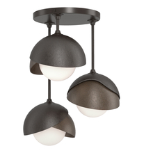 Hubbardton Forge 121374-SKT-14-05-GG0711 - Brooklyn 3-Light Double Shade Semi-Flush