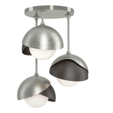 Hubbardton Forge 121374-SKT-85-14-GG0711 - Brooklyn 3-Light Double Shade Semi-Flush