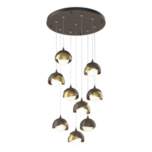 Hubbardton Forge 131105-SKT-STND-05-86-GG0711 - Brooklyn 9-Light Double Shade Pendant