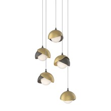  131125-SKT-LONG-07-86-GG0711 - Brooklyn 5-Light Double Shade Pendant