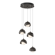 Hubbardton Forge 131125-SKT-STND-14-14-GG0711 - Brooklyn 5-Light Double Shade Pendant