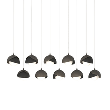 Hubbardton Forge 131205-SKT-LONG-07-10-GG0711 - Brooklyn 10-Light Double Shade Pendant