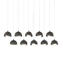 Hubbardton Forge 131205-SKT-LONG-14-20-GG0711 - Brooklyn 10-Light Double Shade Pendant