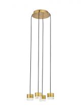 Visual Comfort & Co. Modern Collection 700TRSPGBL4RNB-LED930 - Gable 4 Light Chandelier