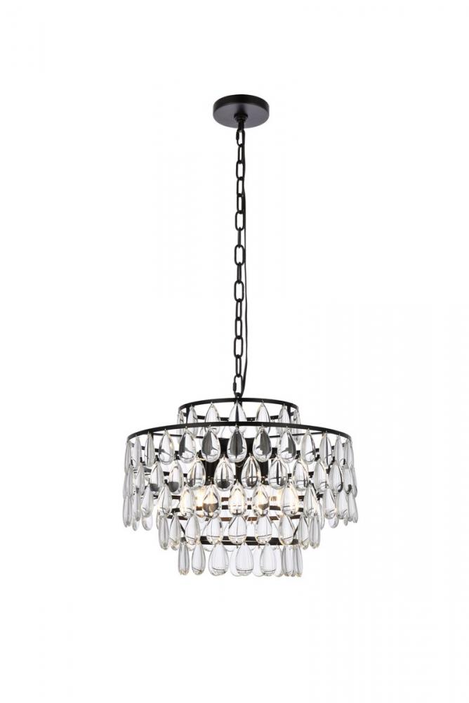 Mila 18 Inch Pendant in Black