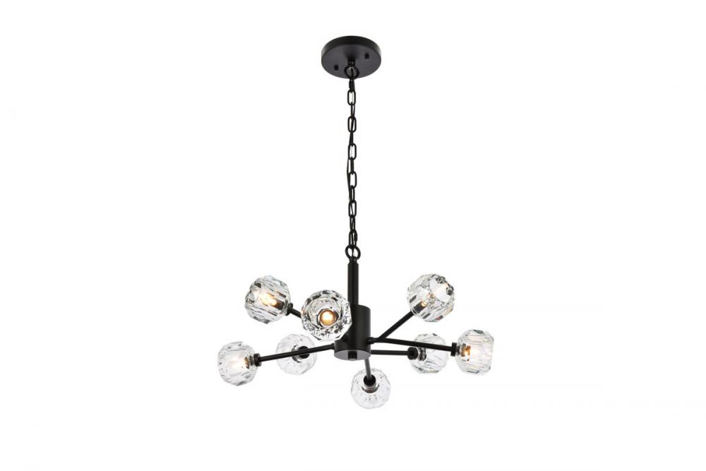 Graham 8 Light Pendant in Black