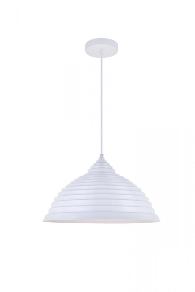 Circa 1 Light White Pendant