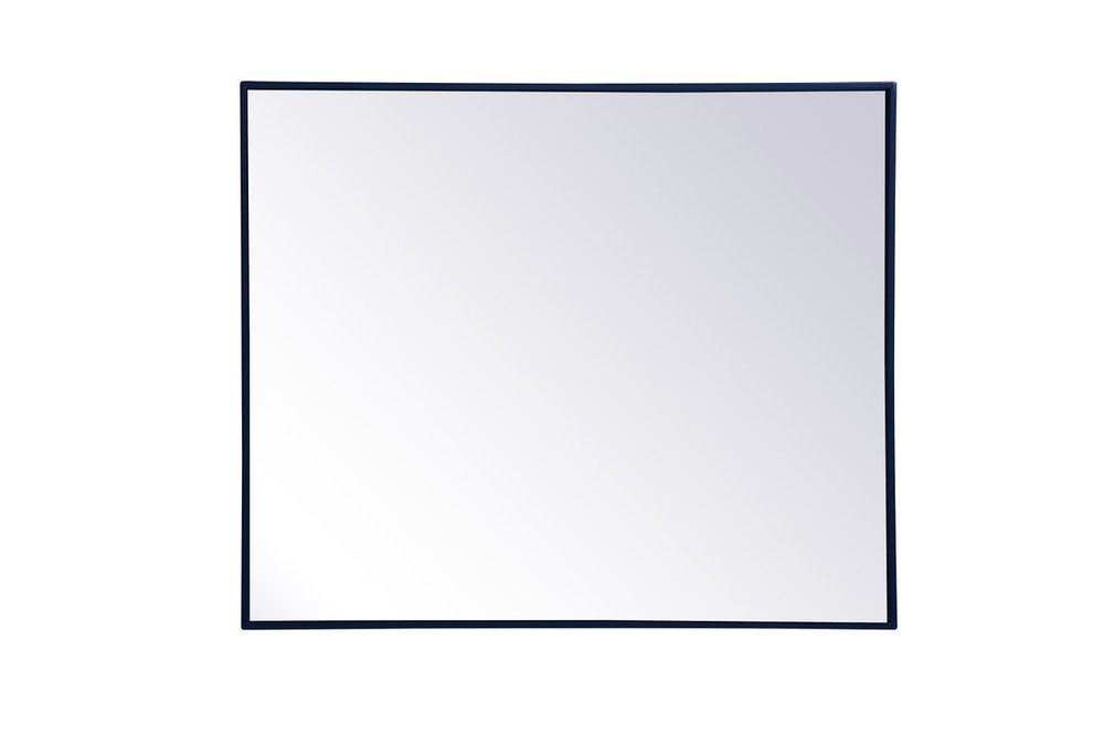 Metal frame rectangle mirror 30 inch x 36 inch in Blue