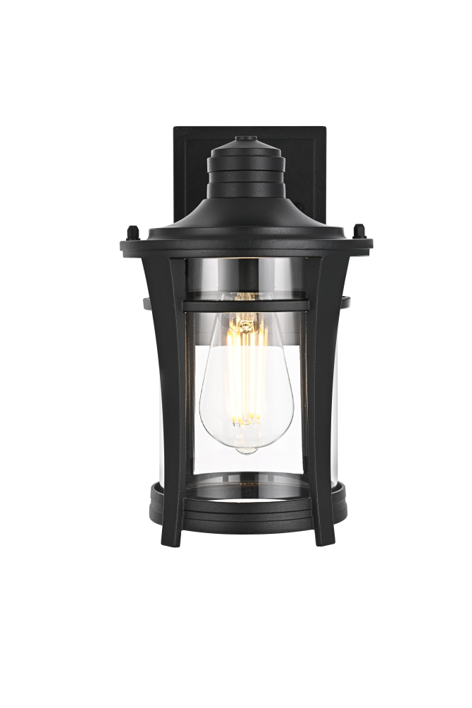 Wall Sconce W6.6"xD7.7"xH10.9" Lt1/E26/60W Black