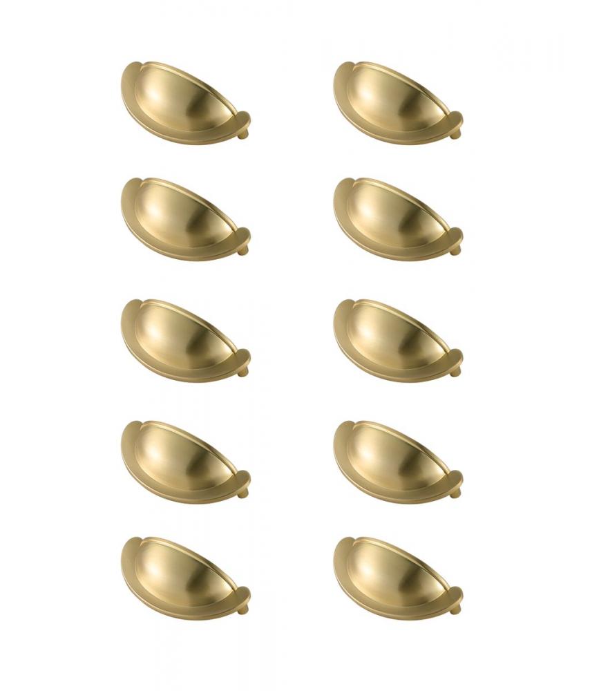Claude 2-3/4" Center to Center Brushed Gold Cup Bar Pull Multipack (Set of 10)