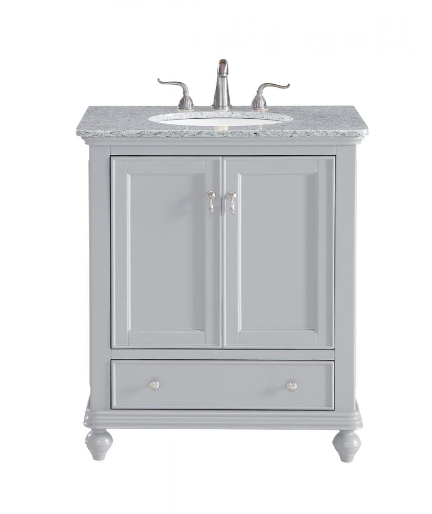 30 In. Single Bathroom Vanity Set in Light Grey