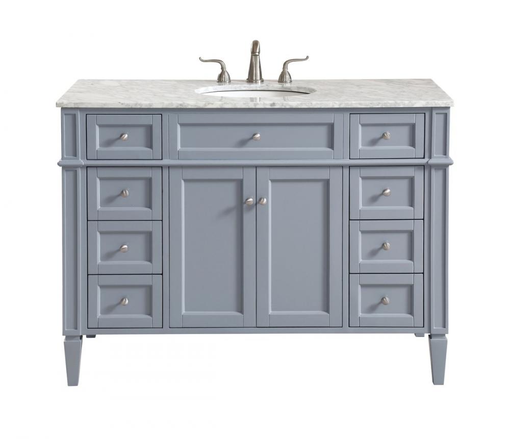 48 In. Single Bathroom Vanity Set In Grey