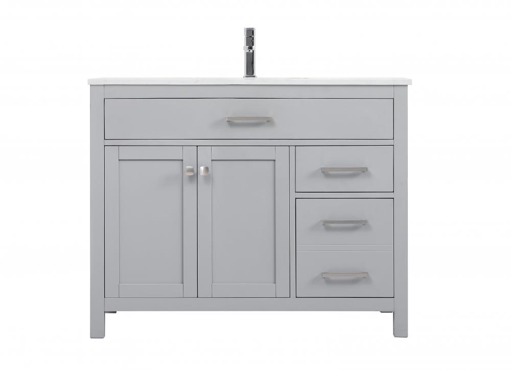 42 Inch Single Bathroom Vanity In Grey