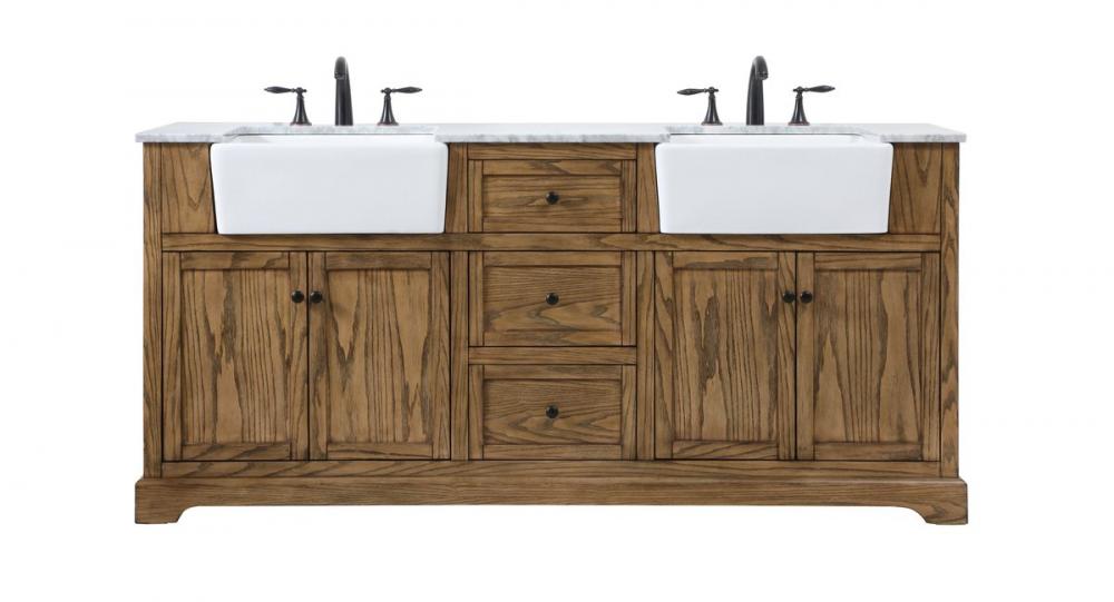 72 Inch Double Bathroom Vanity in Green