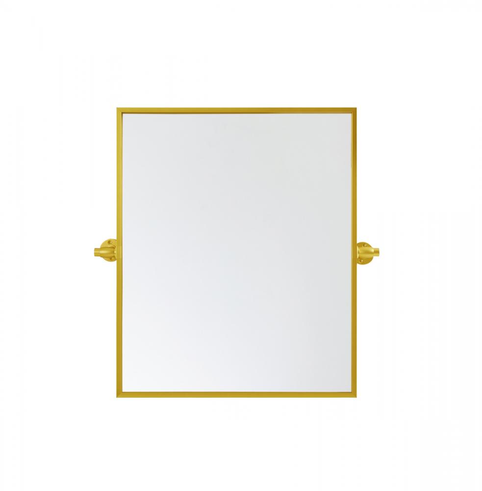 Rectangle Pivot Mirror 24x20 Inch in Black