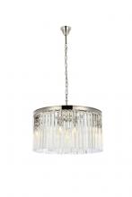 Elegant 1208D26PN/RC - Sydney 8 Light Polished Nickel Chandelier Clear Royal Cut Crystal