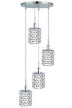 Elegant 1284D-R-S-CL/SS - Mini 4 light Chrome Pendant