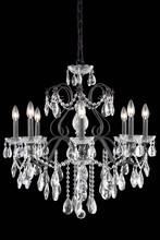 Elegant 2016D26DB/SA - St. Francis 6 light Dark Bronze Chandelier Clear Spectra® Swarovski® Crystal